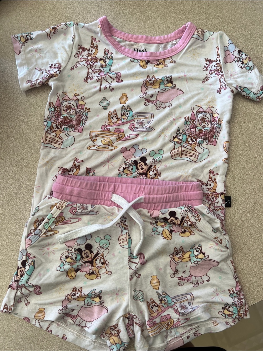 Blush Lotus Pastel Park Short Set
